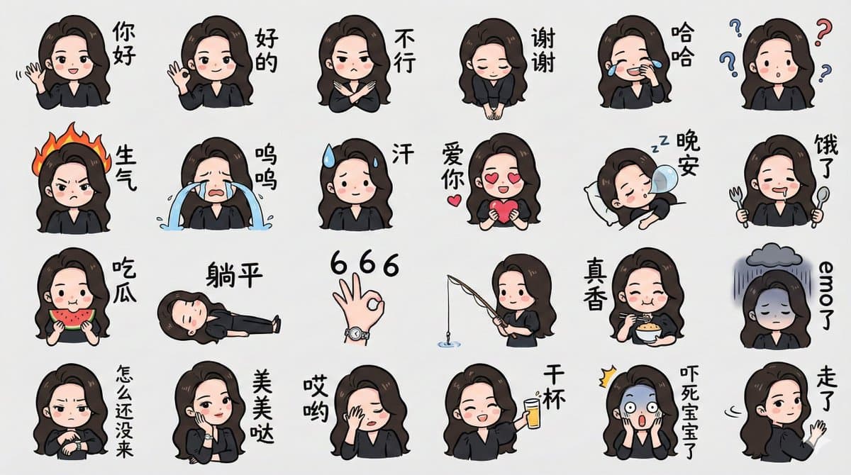 Colorful Hand-drawn Style Emoji Pack