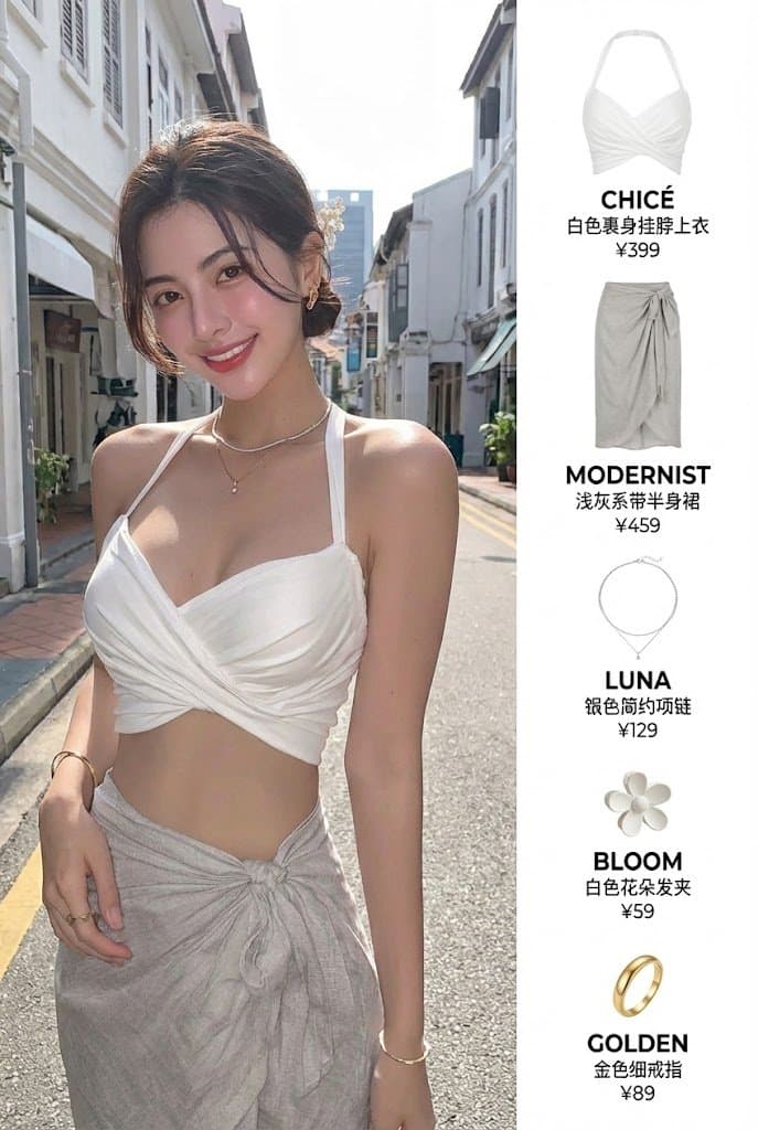 One-Click OOTD — Generated result