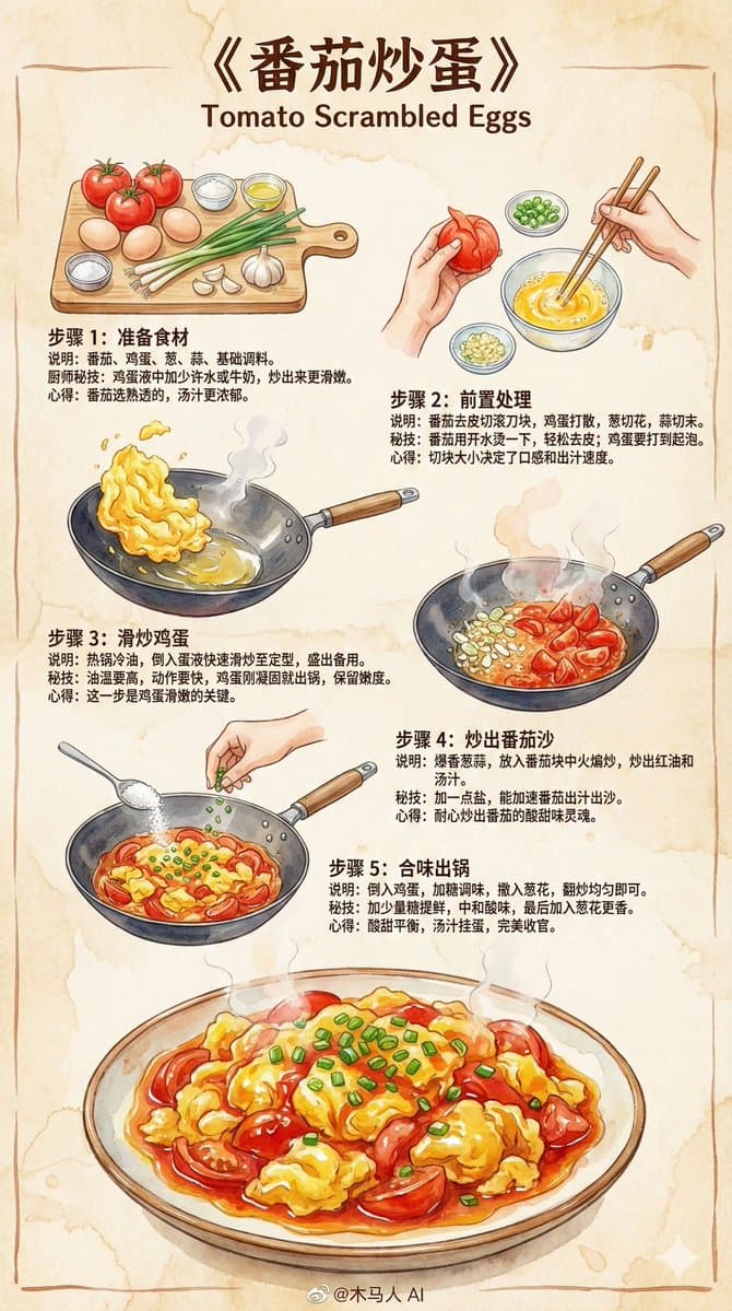 Recipe - Scrambled Eggs with Tomatoes — Generated result