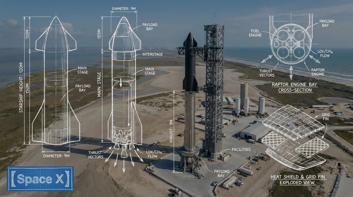 SpaceX Engineering Schematics and Blueprints