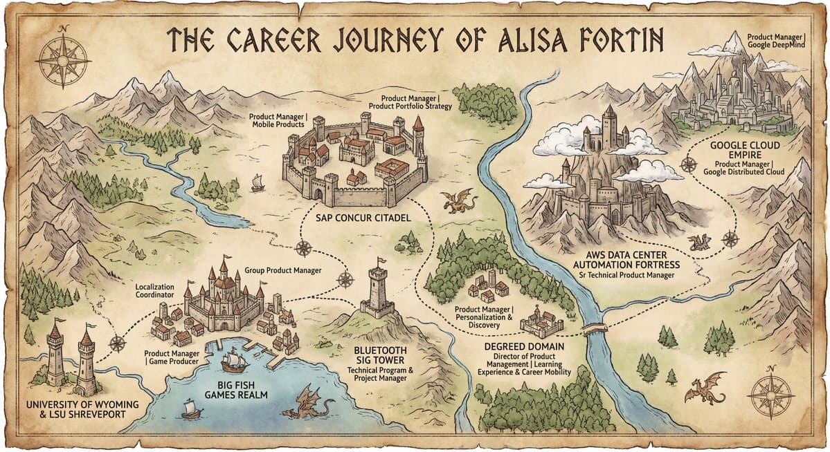 Career Path Visualized as a Map — Generated result