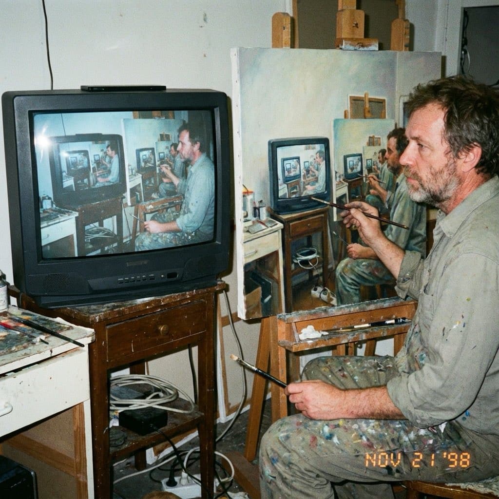 Copy TV Screen Content into Oil Painting