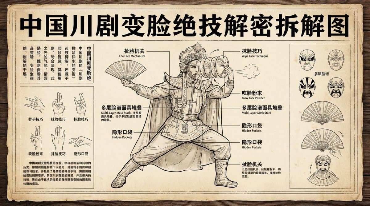 Sichuan Opera Face Change Decryption Diagram — Generated result