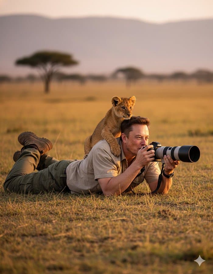 Hyperrealistic Wildlife Photography Scene — Generated result
