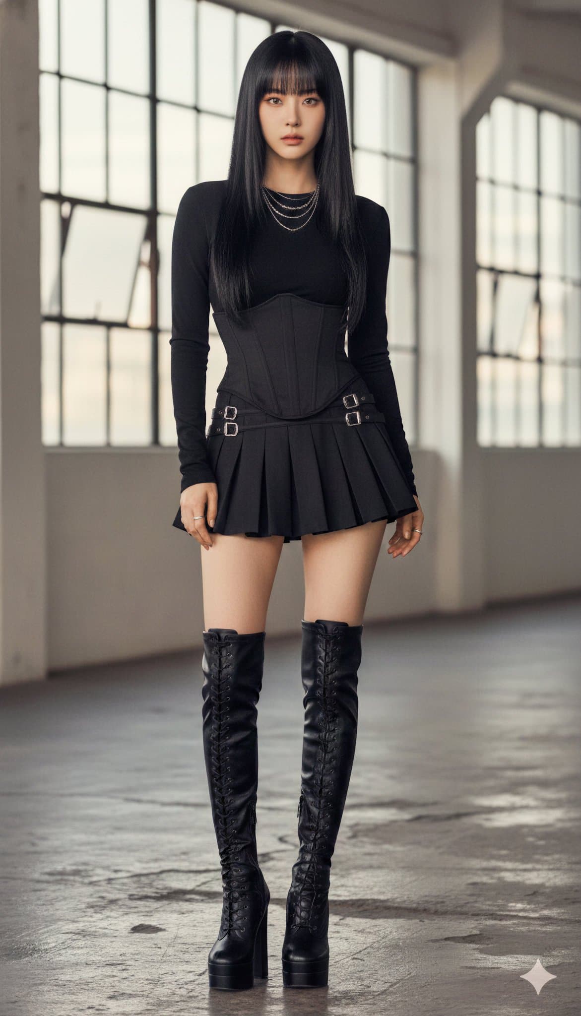 Full Body Realistic Fashion Portrait