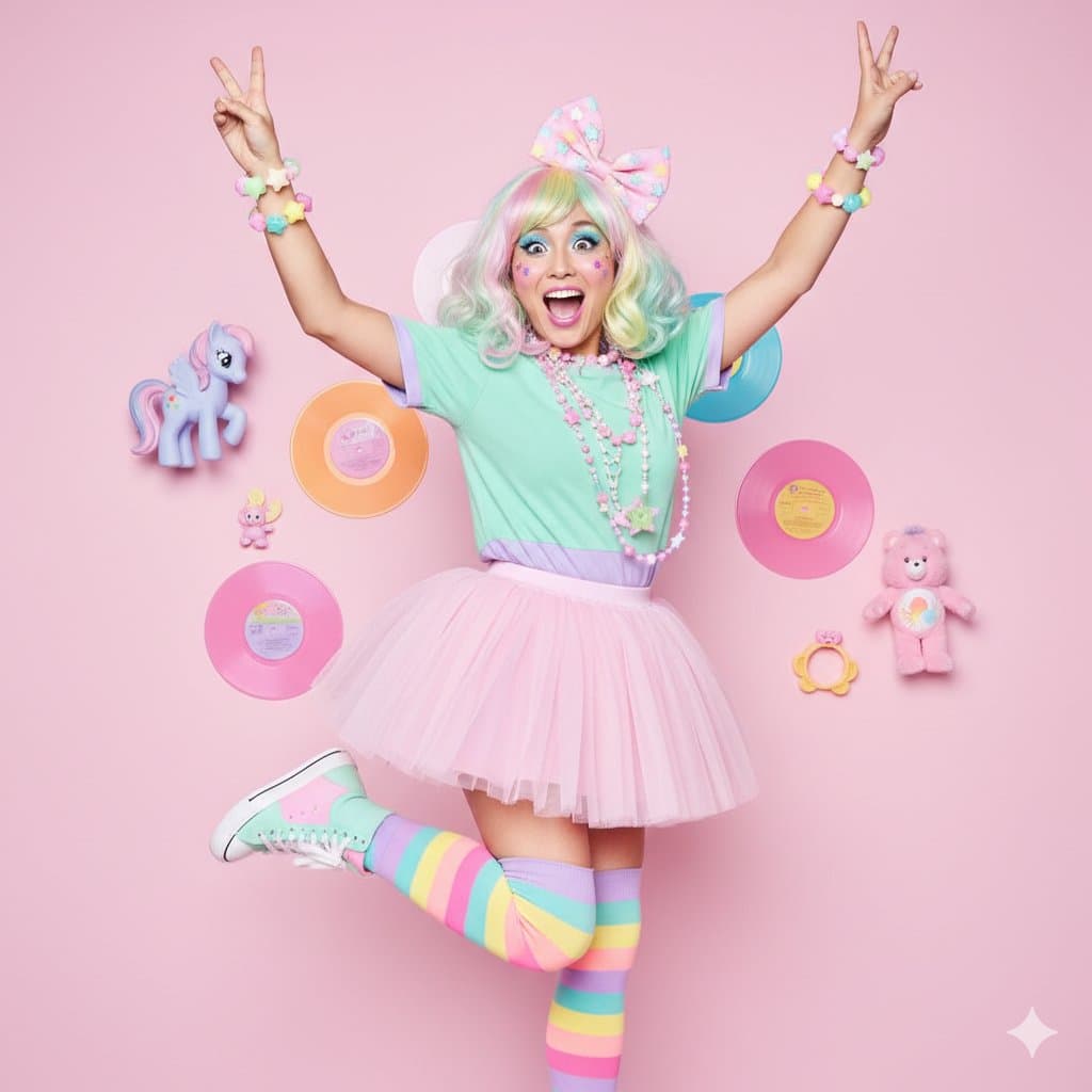 Girl with Rainbow Hair