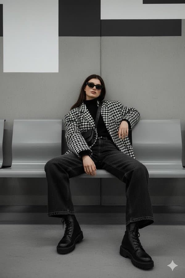 Sitting on Modern Subway Bench — Generated result