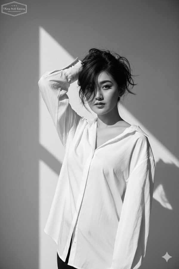 Portrait in an Oversized White Shirt — Generated result