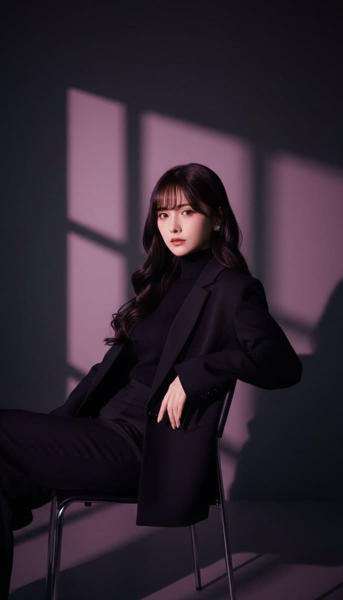 Fashionable Cinematic Portrait of a Young Woman