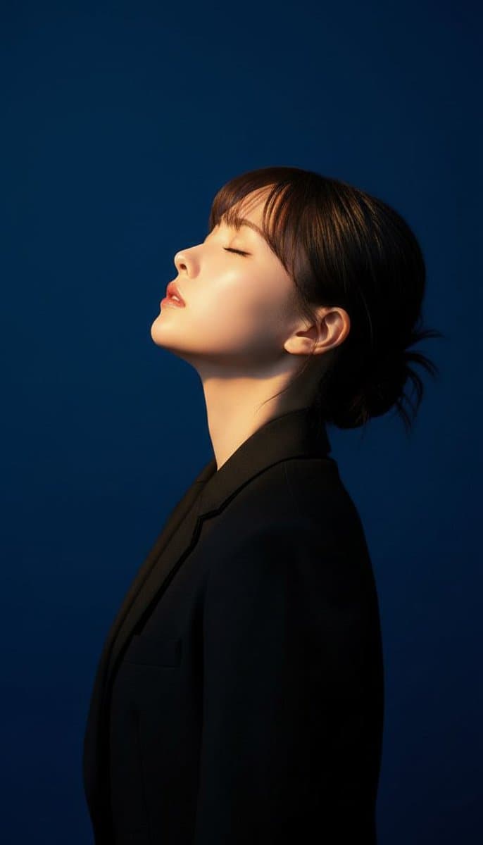 Cinematic Portrait of Young Woman in Profile — Generated result