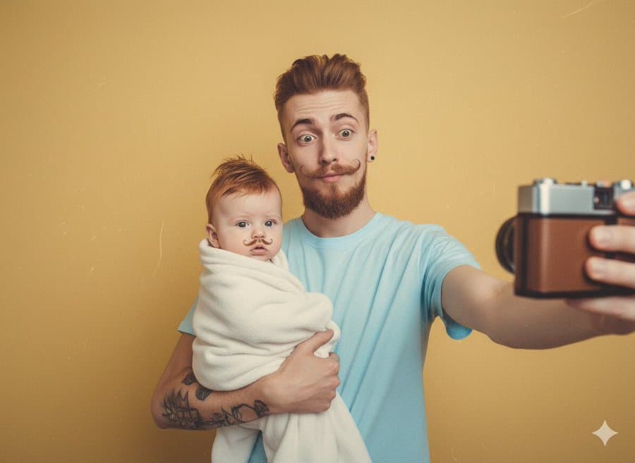 Retro Selfie with Your Younger Self — Generated result