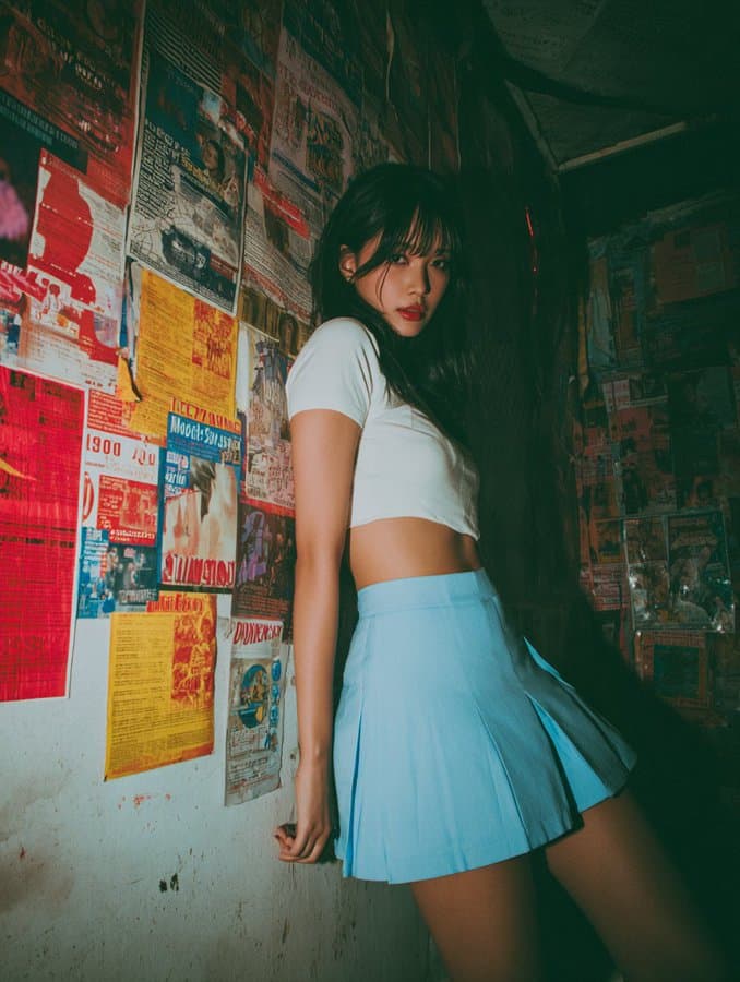 Pleated Mini Skirt Beauty