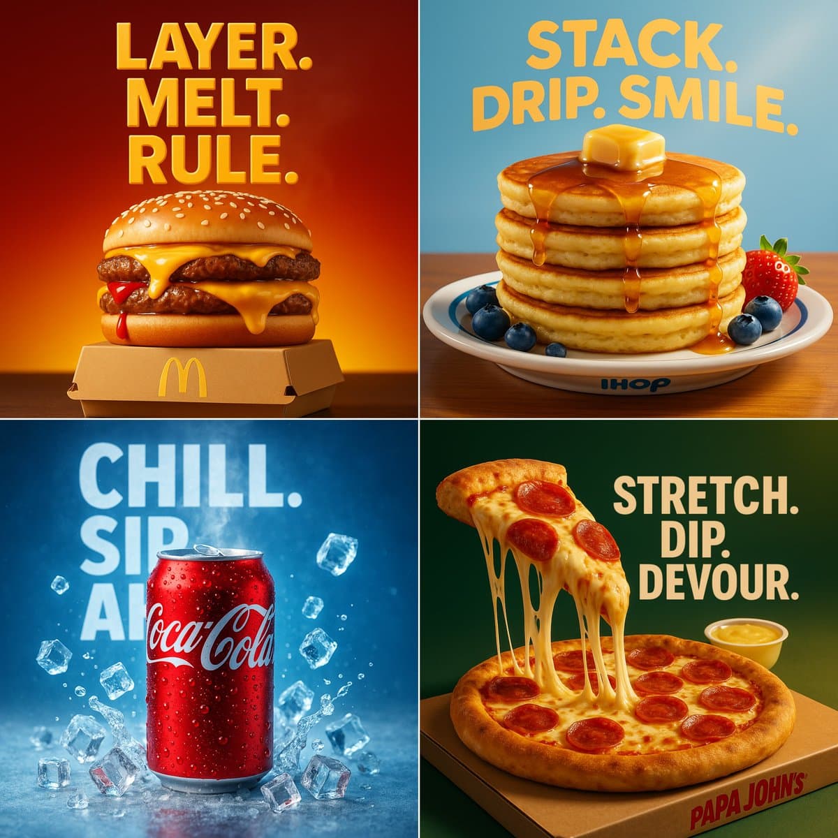 3D Hyper-Realistic Food Advertising — Generated result