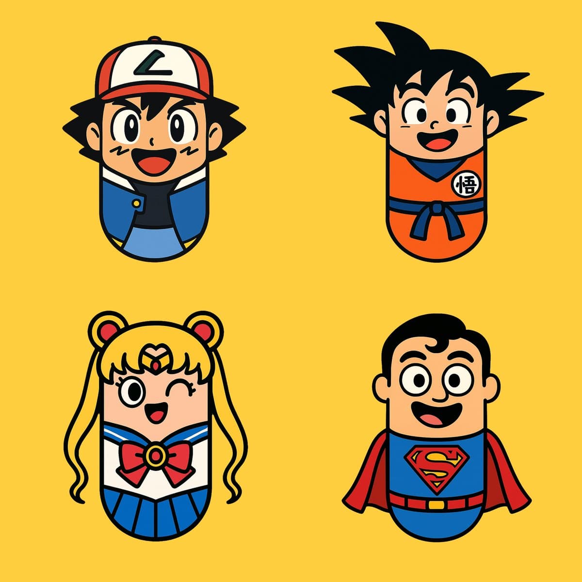 Cartoon Illustration Pill Character