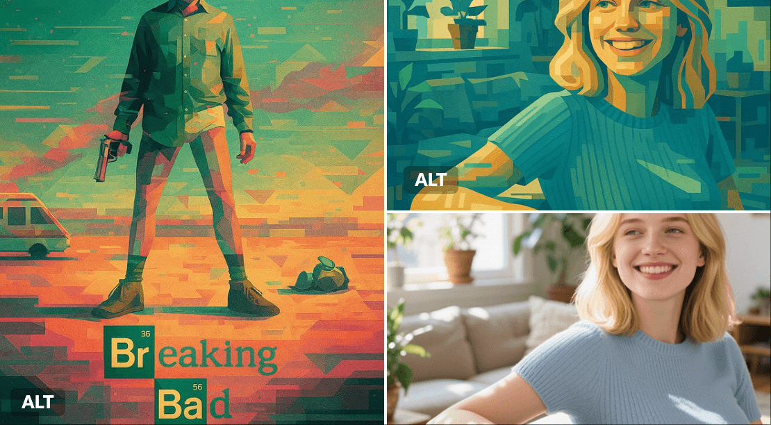 Surreal Geometric Digital Illustration Style