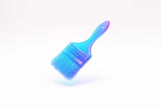 Floating Glass Neon 3D — Generated result