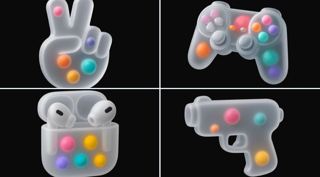 Frosted Bubble 3D Icon — Generated result