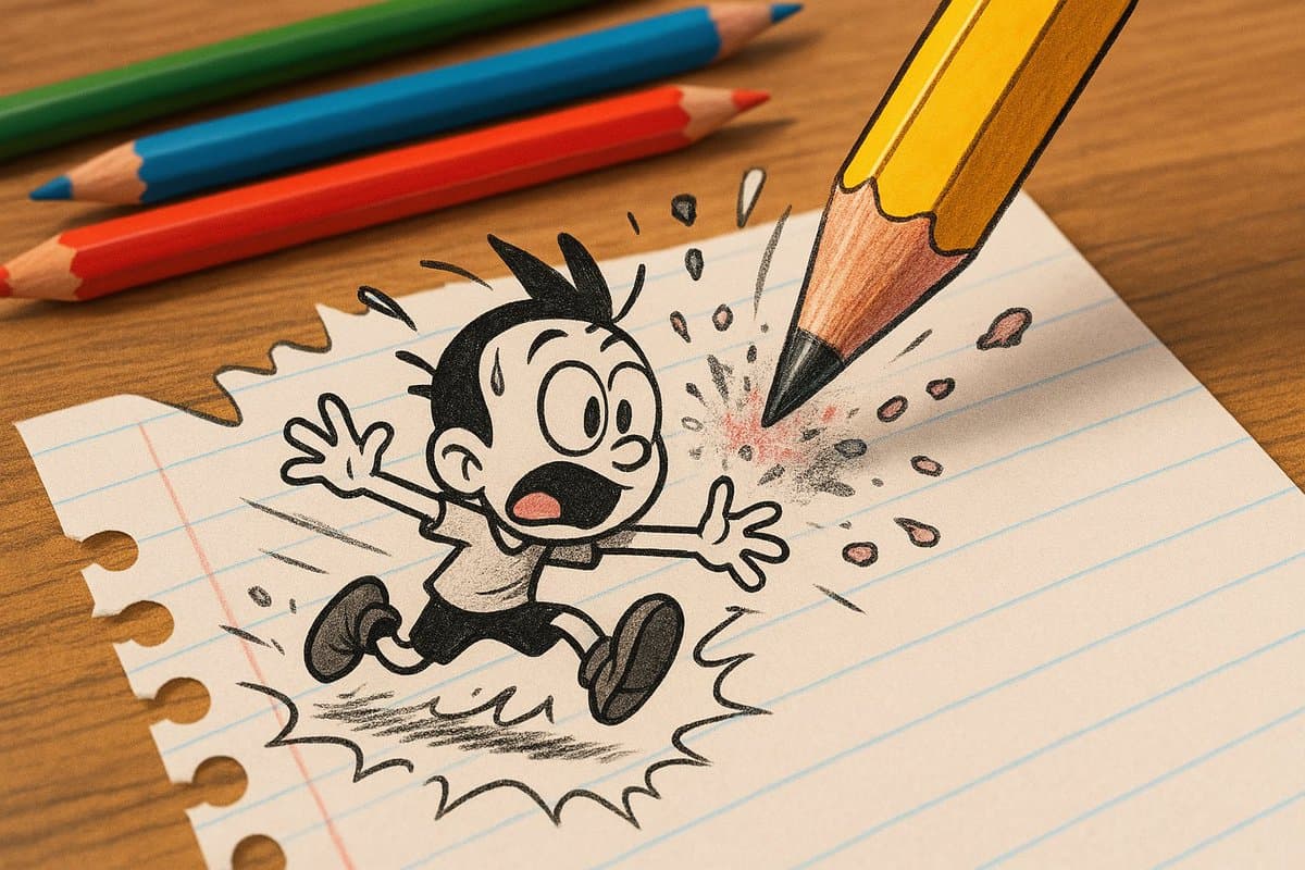 Cartoon Characters on Paper