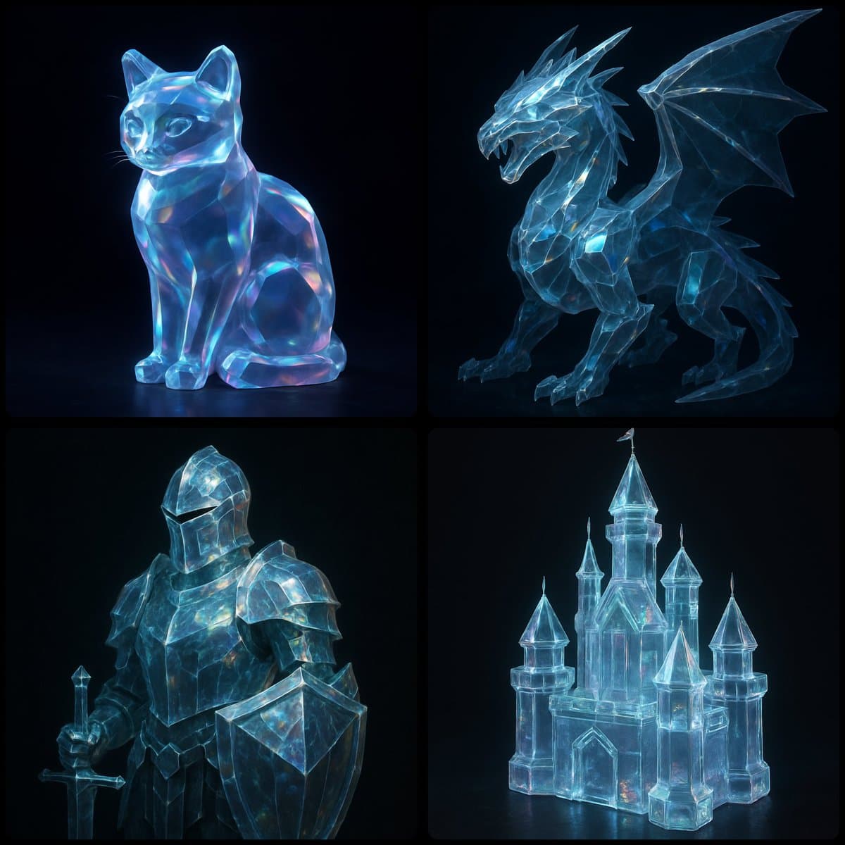 Translucent Crystal Effect — Generated result