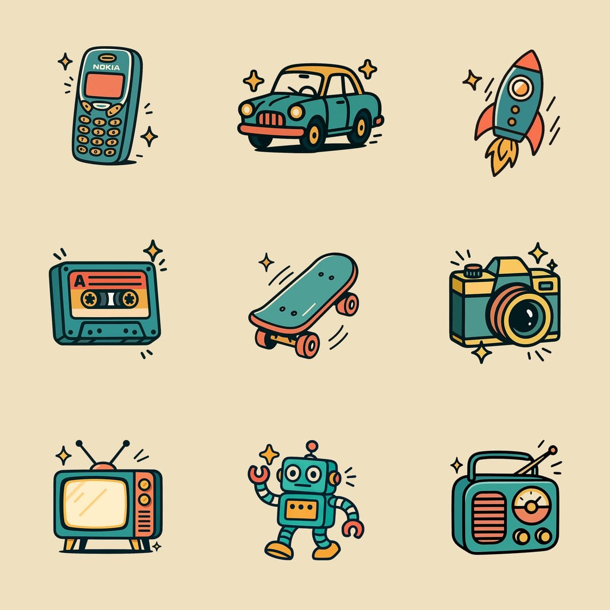 Retro Style Icons