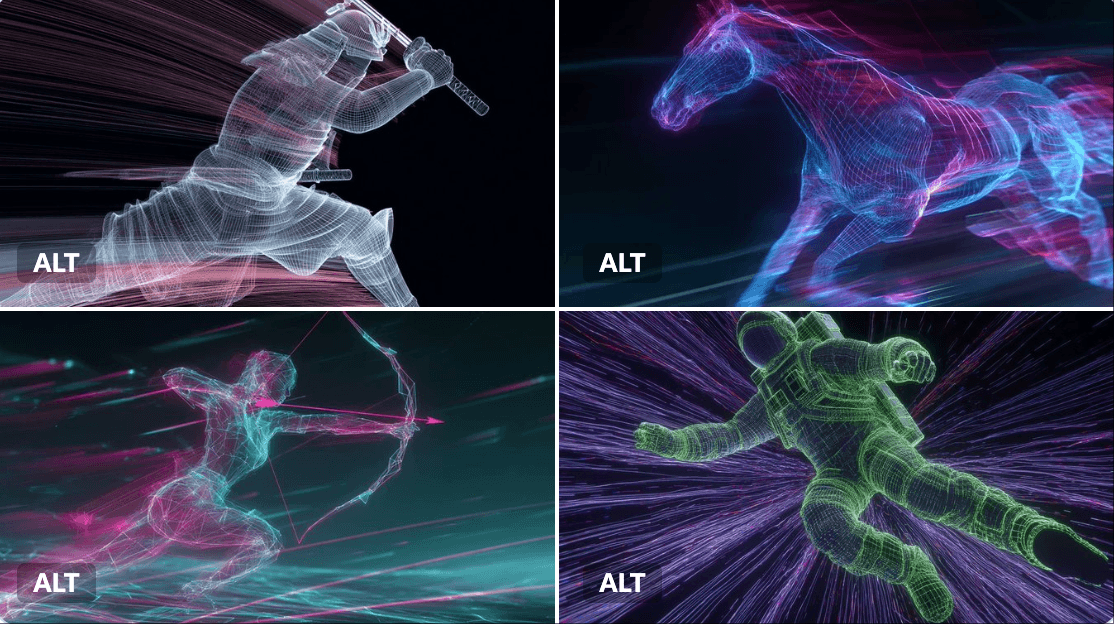Neon Light Wireframe