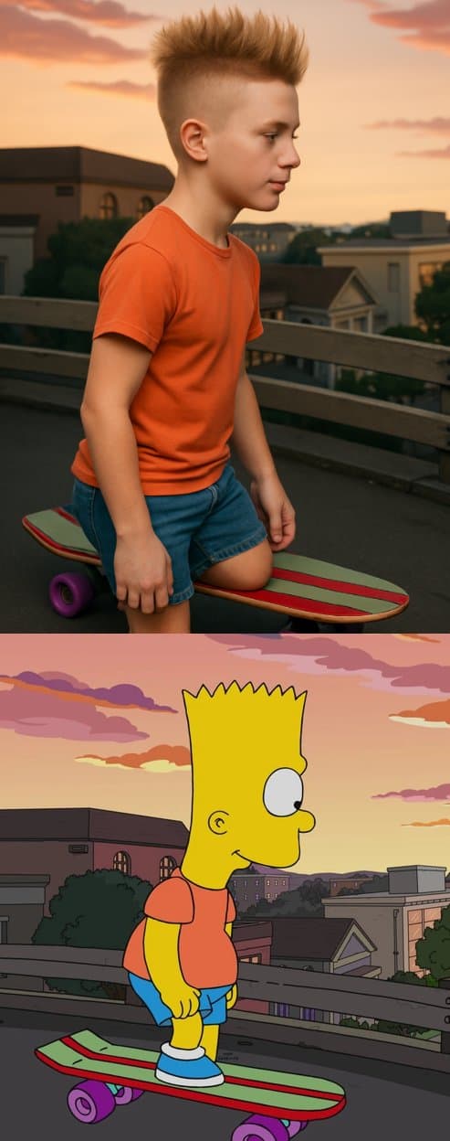 Cartoon Character to Hyperrealistic Human — Generated result